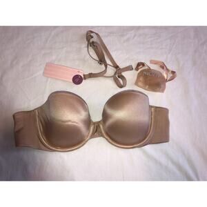 Victorias Secret Biofit Bra 36B Tan Multi Way Convertable New
